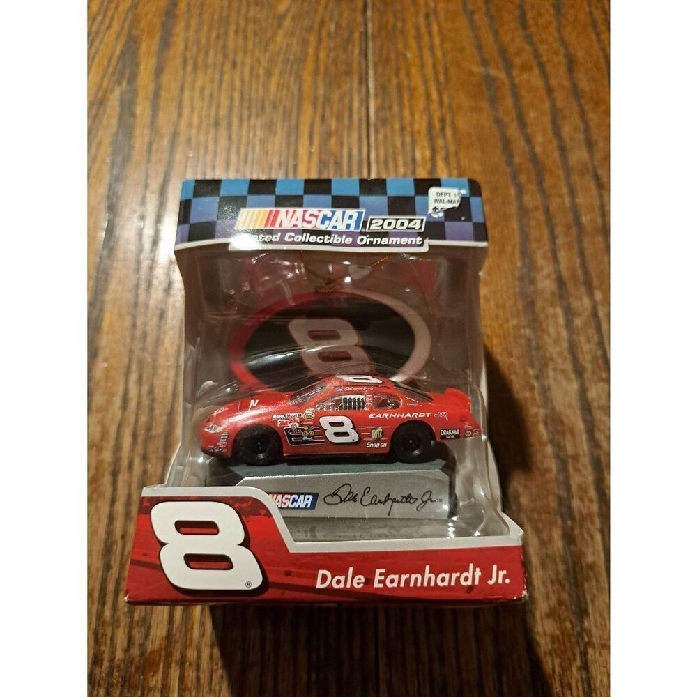 Vintage 2004 Dale Earnhardt Jr #8 NASCAR Christmas Ornament Trevco Action w Box